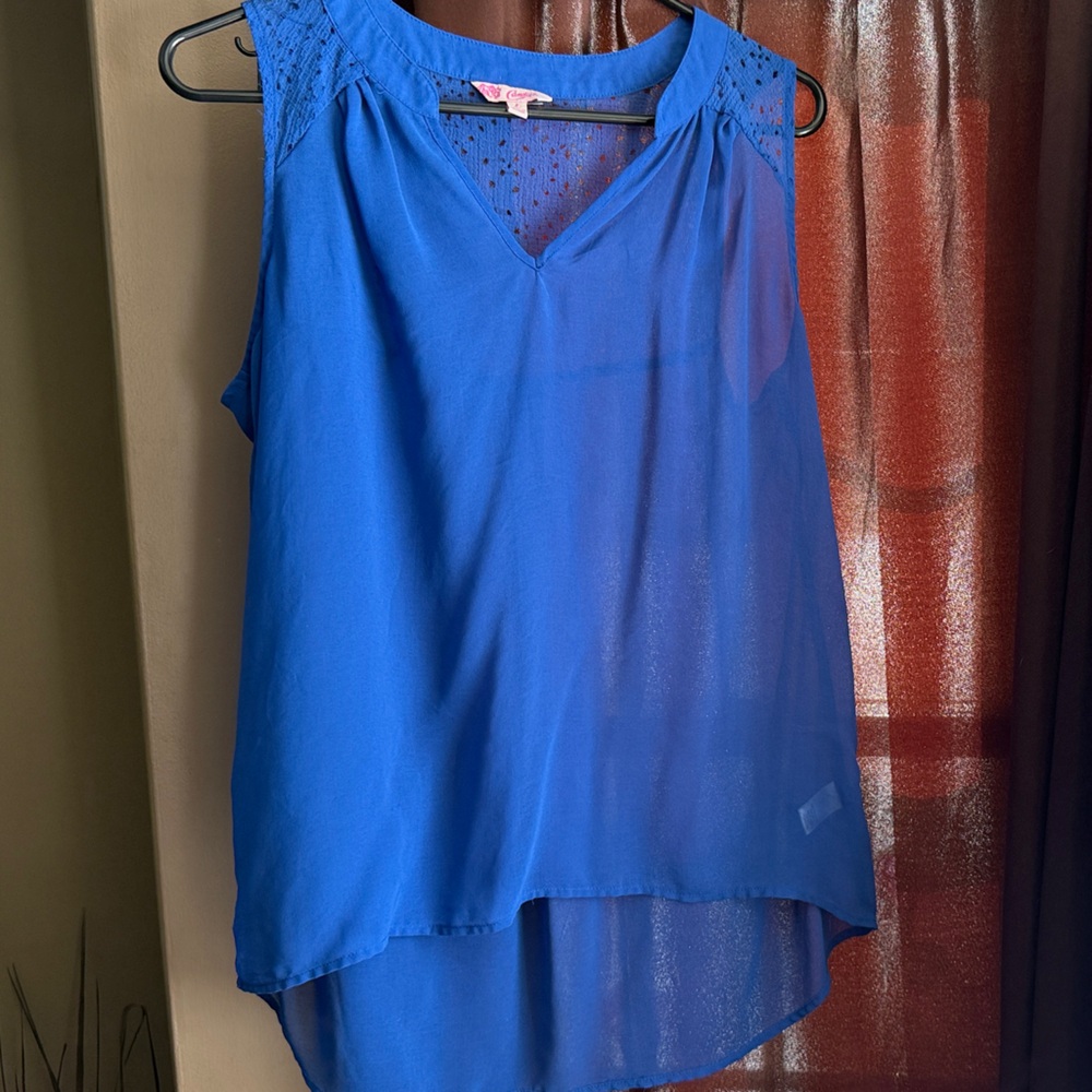 Candie's Vibrant Blue Sleeveless Blouse